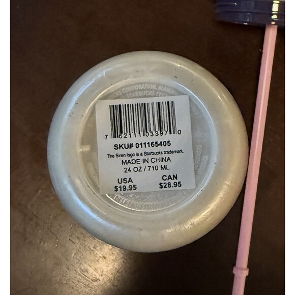 Unused STARBUCKS 24oz Venti Mermaid Iridescent Siren Logo Cold Cup Tumbler 2025 - Picture 6 of 8